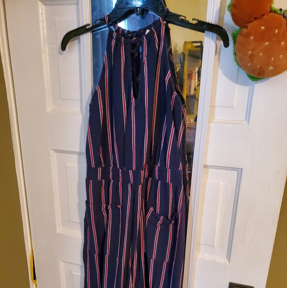 Universal Thread Red and Blue Jumpsuit Small
